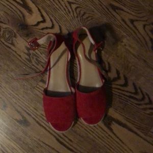 Red sandals - never worn